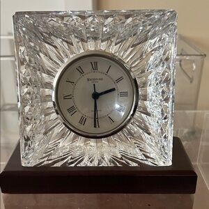 Waterford Cristol desk clock with stand
